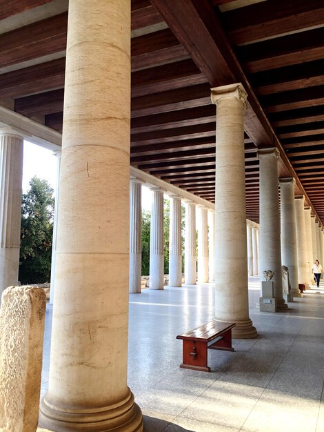 Full frame shot of columns in row