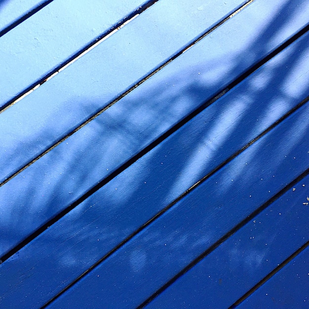 Full frame shot of corrugated blue wood