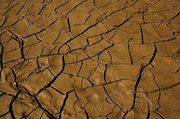 Full frame shot of cracked land