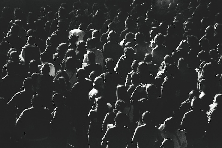 Photo full frame shot of crowd at concert