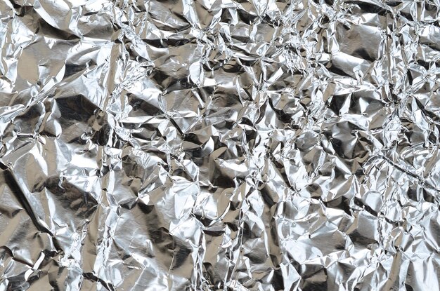 Full frame shot of crumpled foil