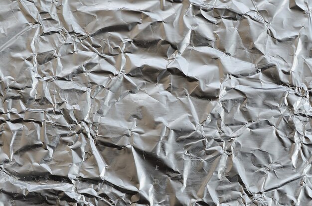 Full frame shot of crumpled foil