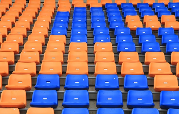 Full frame shot of empty seats at stadium