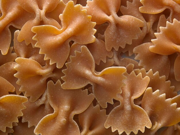 Full frame shot of farfalle pasta