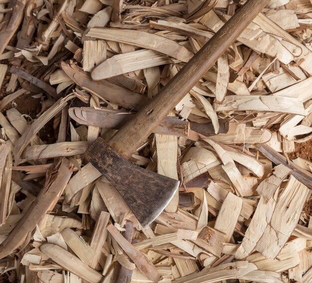 Photo full frame shot of firewood