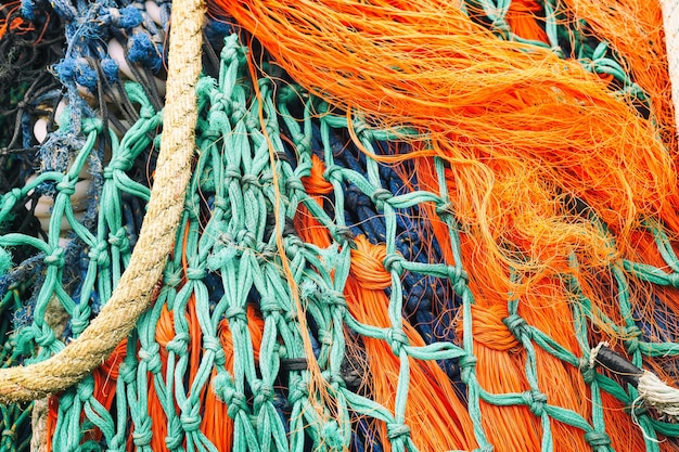 Full frame shot of fishing net