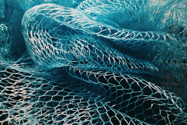 Photo full frame shot of fishing net