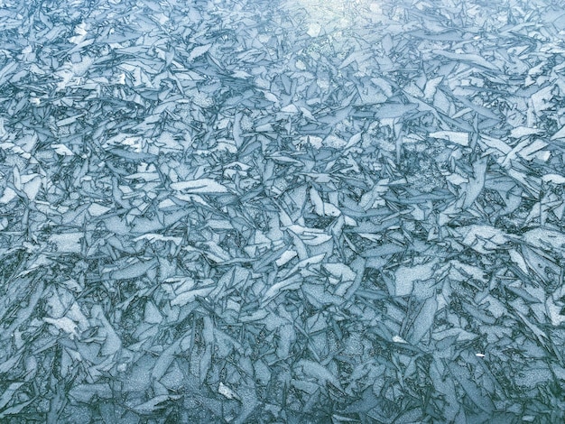 Photo full frame shot of frozen lake