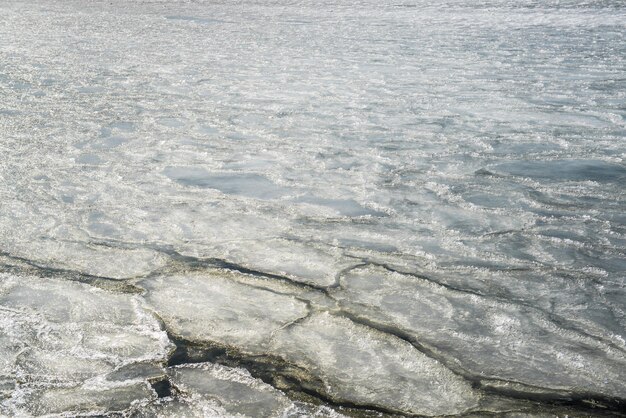 Full frame shot of frozen sea