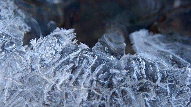 Full frame shot of frozen water