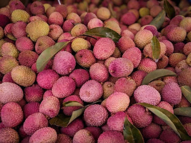 Photo full frame shot of fruits for sale at market stall