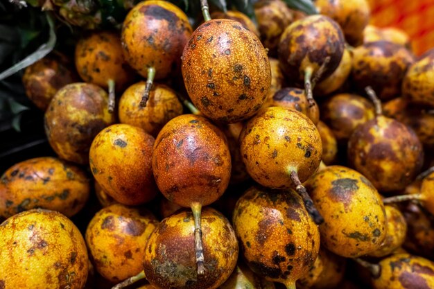 Photo full frame shot of fruits for sale in market