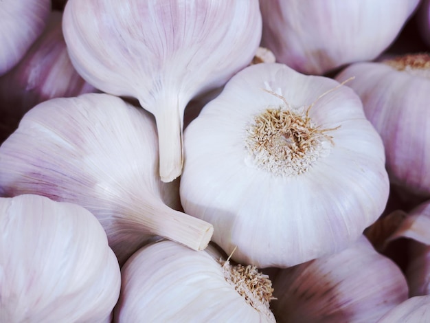 full frame shot of garlic bulbs