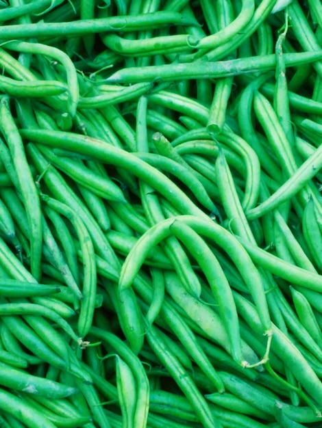 Photo full frame shot of green beans