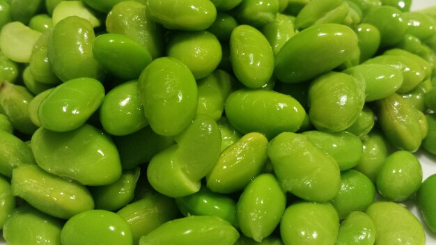 Full frame shot of green chili peppers