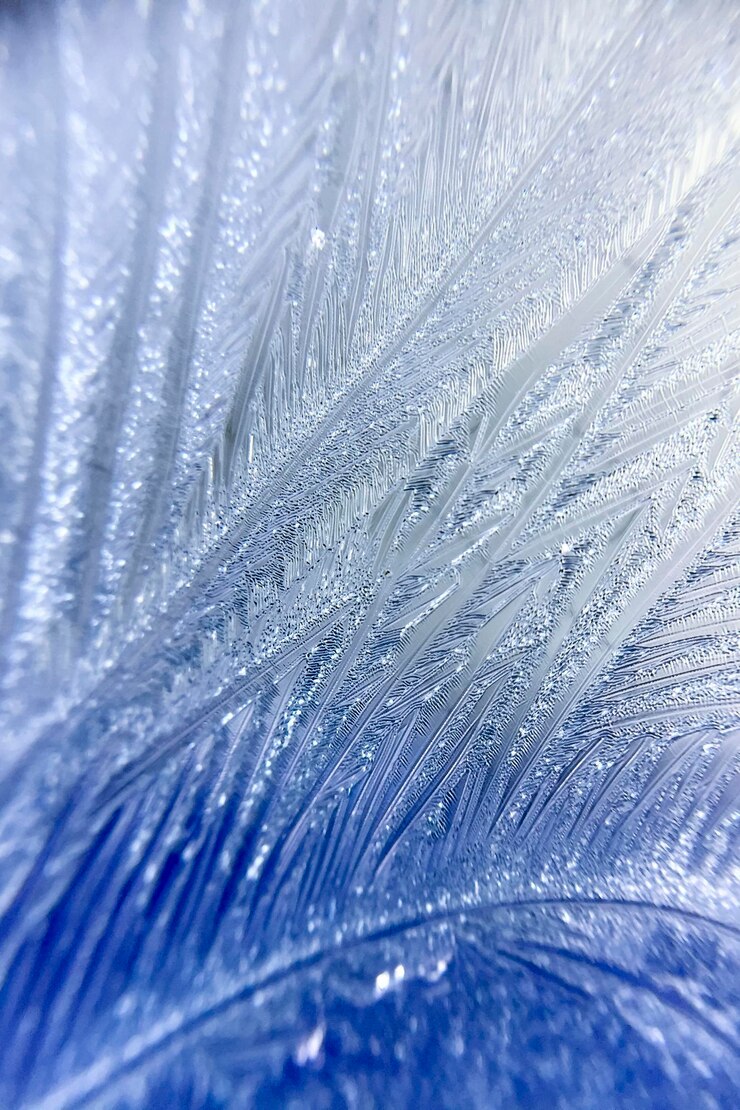 Photo full frame shot of ice flower on window