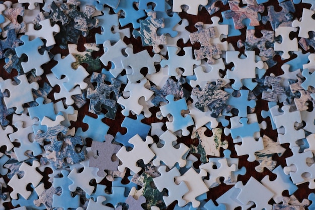 Full frame shot of jigsaw puzzle