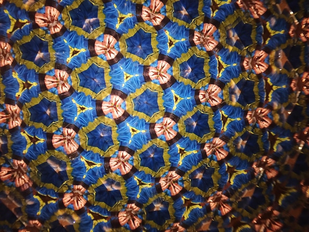 Photo full frame shot of kaleidoscope pattern