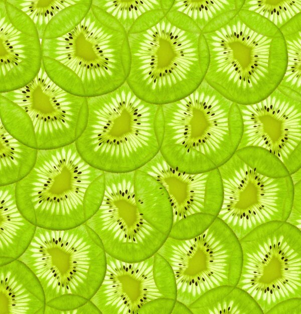 Full frame shot of kiwi slices