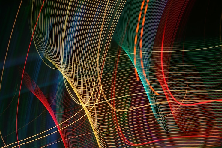 Photo full frame shot of light trails