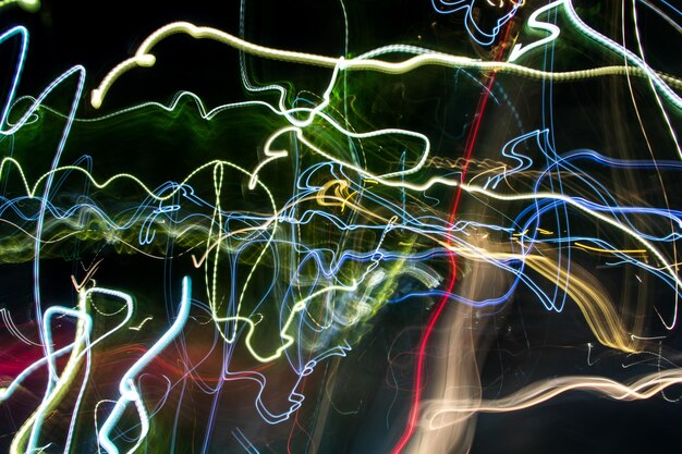 Photo full frame shot of light trails