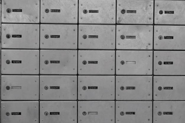 Photo full frame shot of lockers