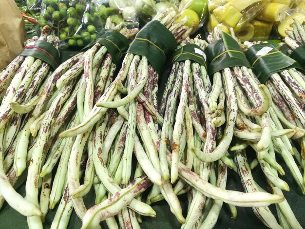 Photo full frame shot of long beans