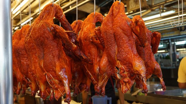 Full frame shot of meat for sale at market