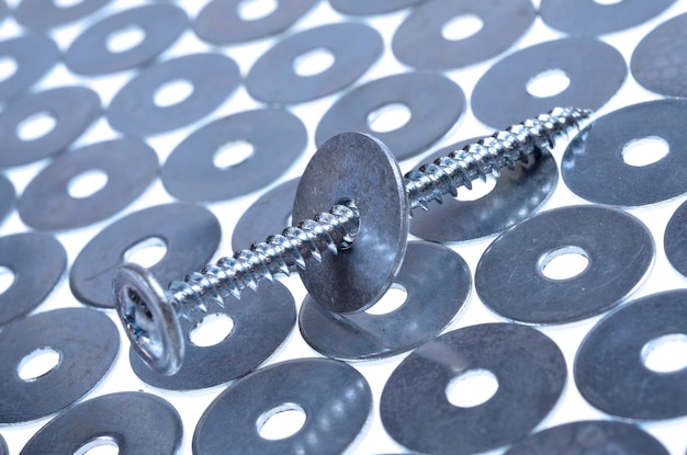 Photo full frame shot of metal chain on table