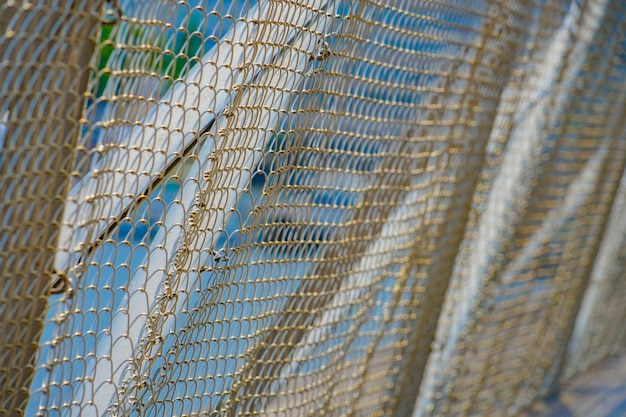 Photo full frame shot of metal grate