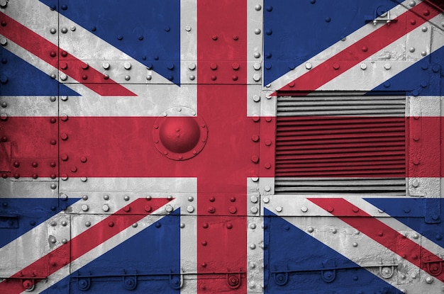 Foto fotografia completa della bandiera britannica in metallo