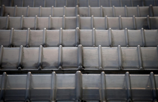 Full frame shot of metallic steps