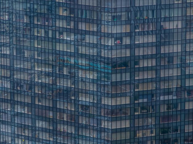 Photo full frame shot of modern glass building