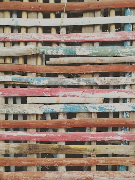 Full frame shot of multi colored bamboo