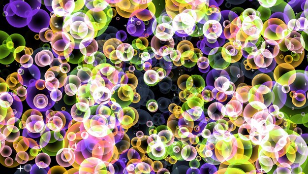 Full frame shot of multi colored bubbles