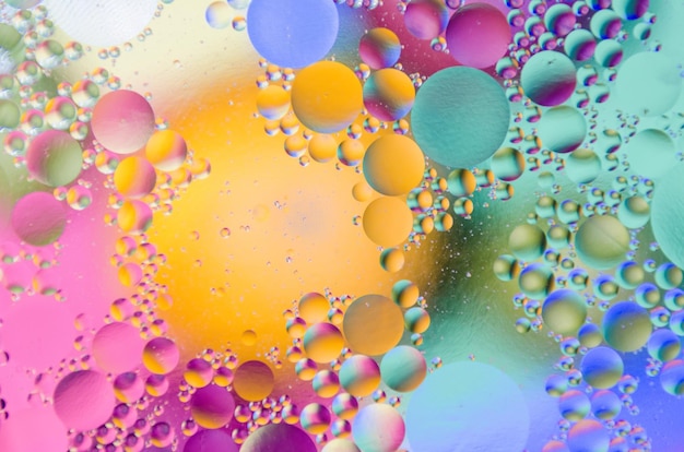 Photo full frame shot of multi colored bubbles