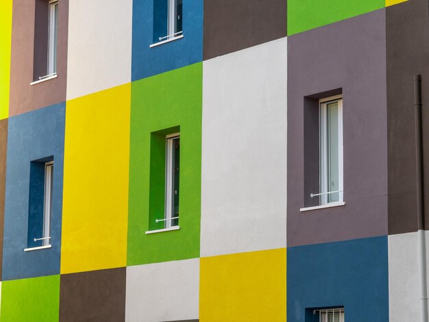 Full frame shot of multi colored building