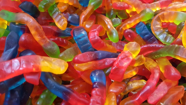 Photo full frame shot of multi colored candies