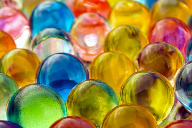 Full frame shot of multi colored crystal ball