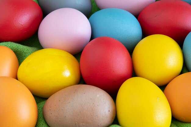 Full frame shot of multi colored easter eggs
