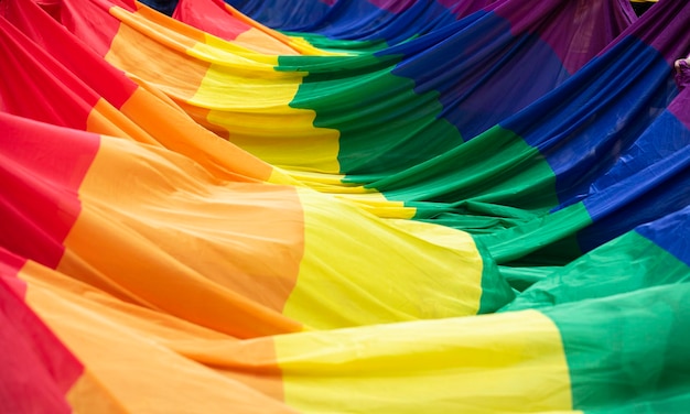 Photo full frame shot of multi colored flag