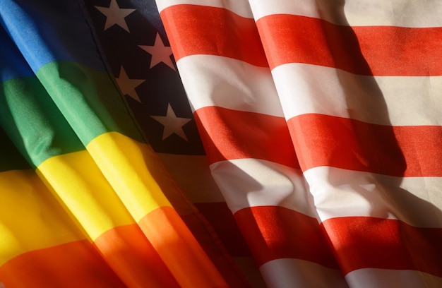 Foto immagine completa di bandiere multicolori