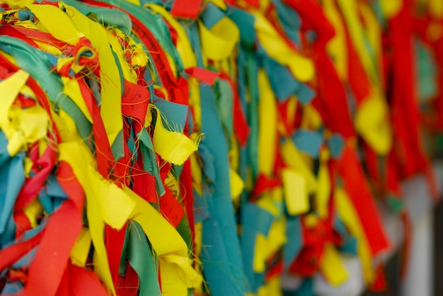 Photo full frame shot of multi colored ribbons