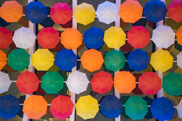 Full frame shot of multi colored umbrellas