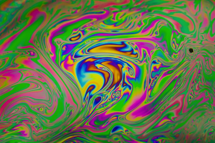 Photo full frame shot of multi colored water