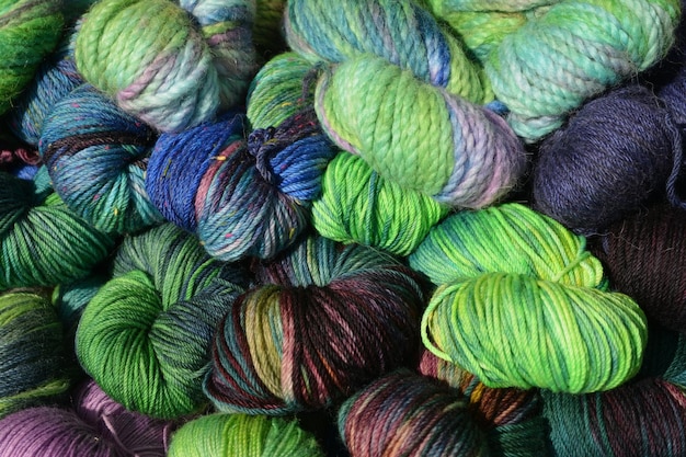 Full frame shot of multi colored wool