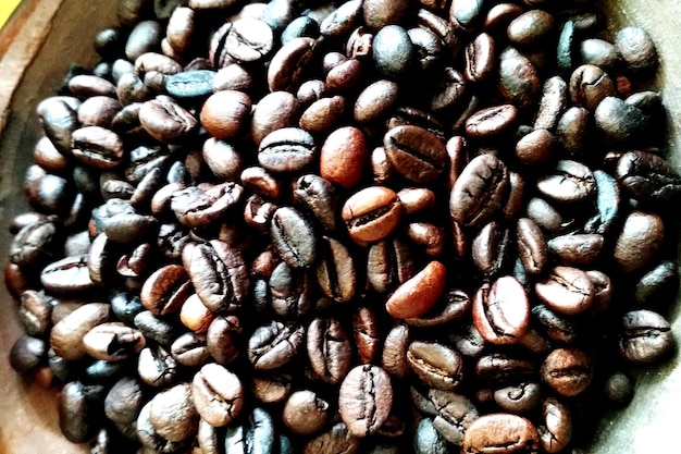 写真 コーヒー豆のフルフレームショット