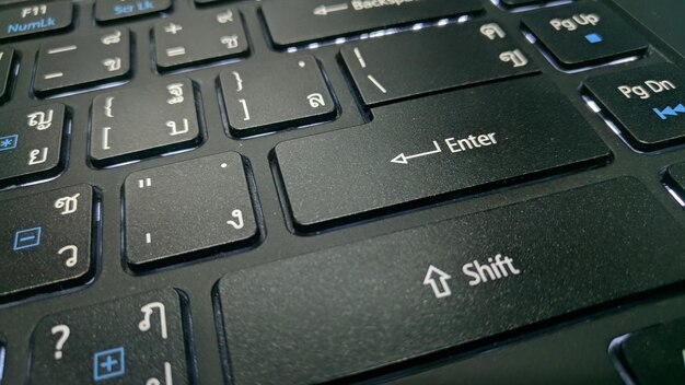 Фото Полный кадр компьютерной клавиатуры
