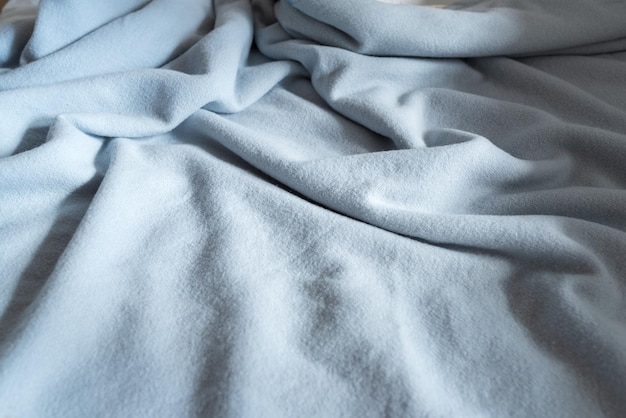 写真 灰色の毛布のフルフレームショット