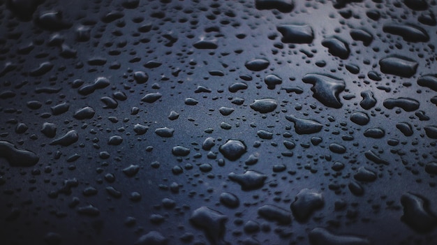 Фото Полный кадр капель дождя на стекле